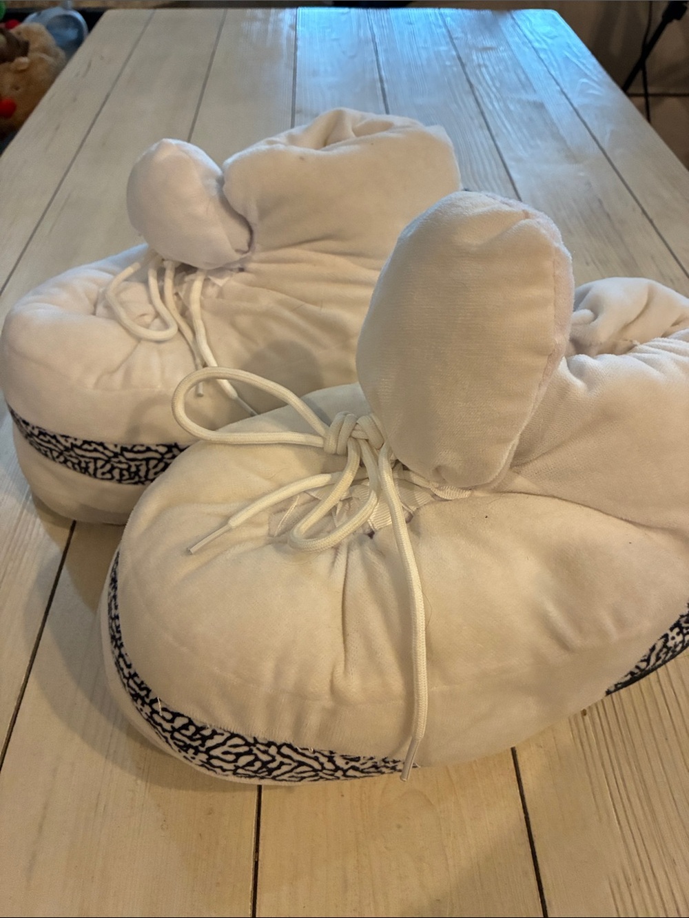 Plush Cream Slipper Boots with Lace-Up Detail